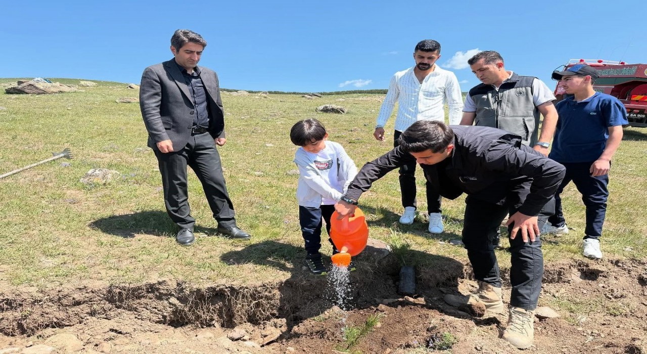 Sarıkamışta fidanlar toprakla buluştu