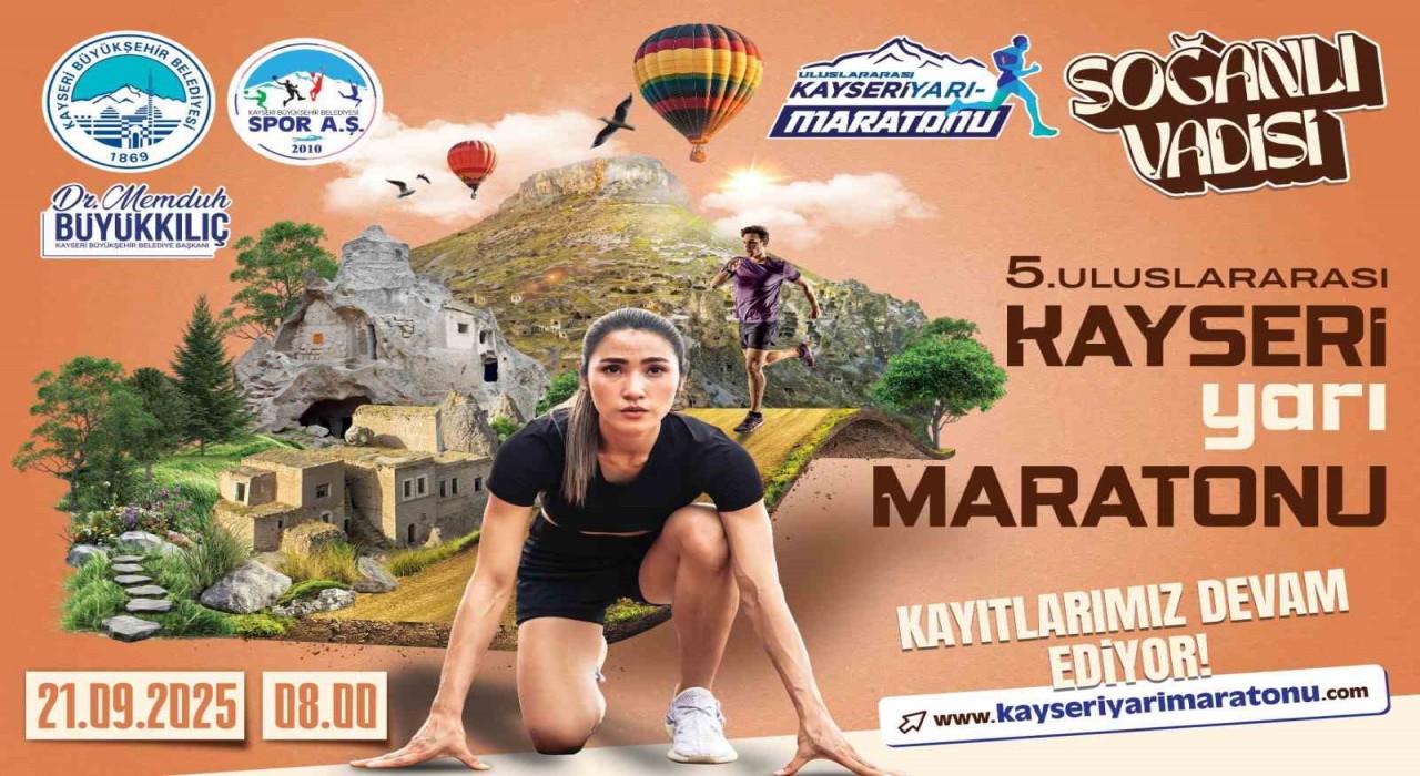 Soğanlı Vadisi Temalı 5inci Uluslararası Kayseri Yarı Maratonunda parkurlar belli oldu