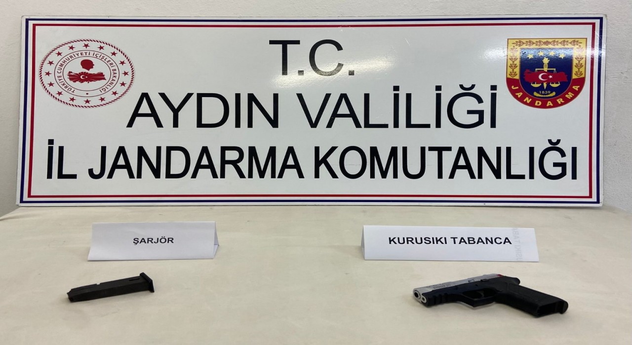 Sultanhisarda kurusıkı tabanca ele geçirildi