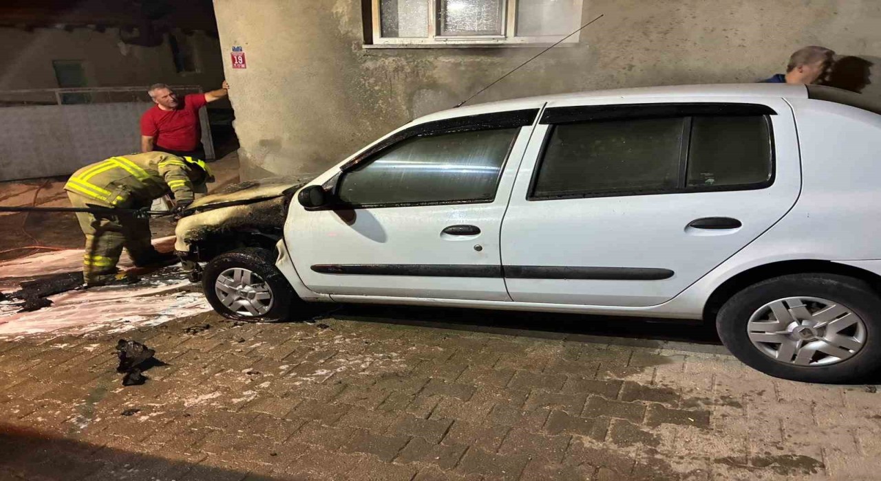 Susurlukta araç yangını