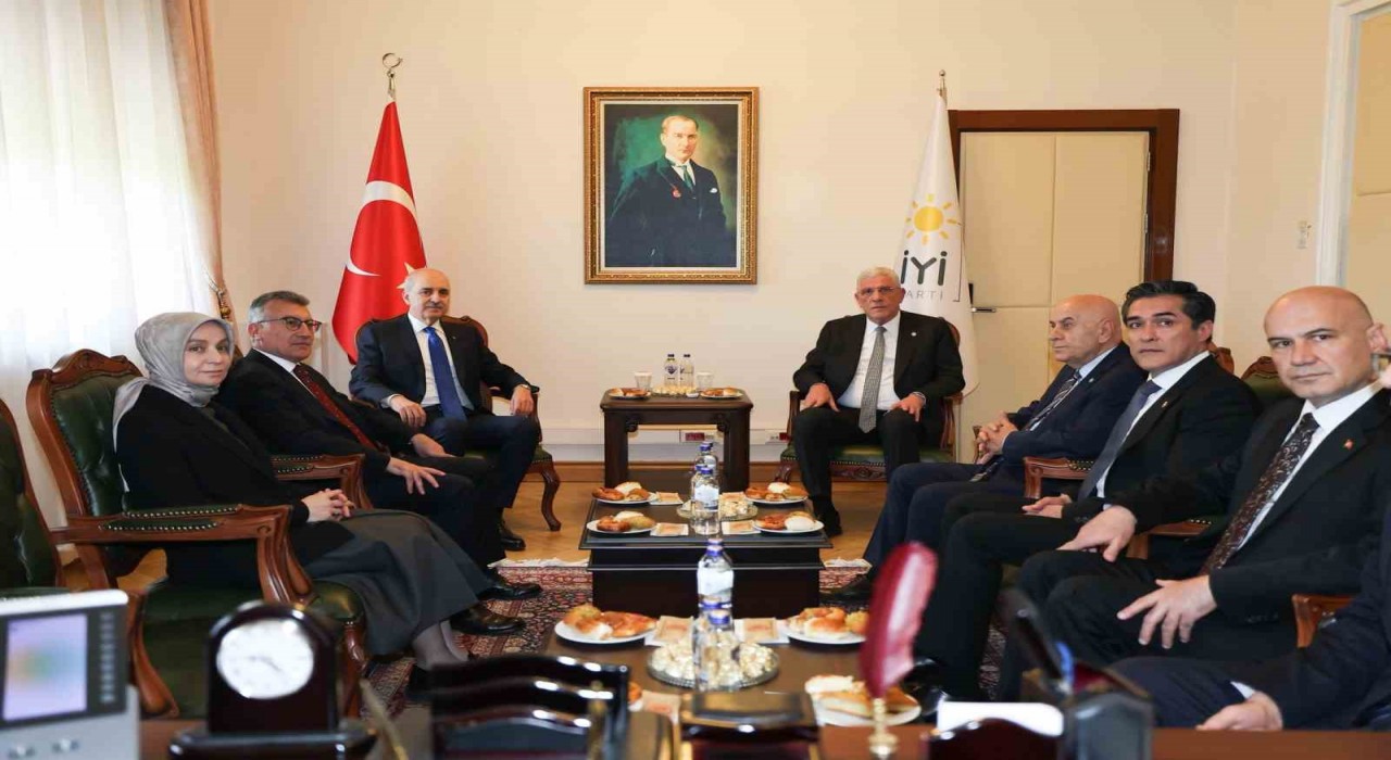 TBMM Başkanı Kurtulmuş, İYİ Parti Lideri Dervişoğlunu ziyaret etti