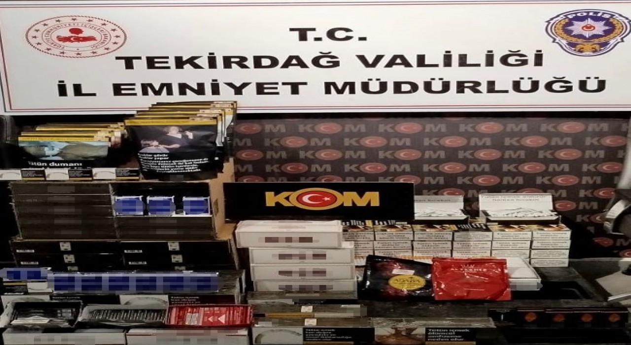 Tekirdağda kaçak tütün ve makaron operasyonu