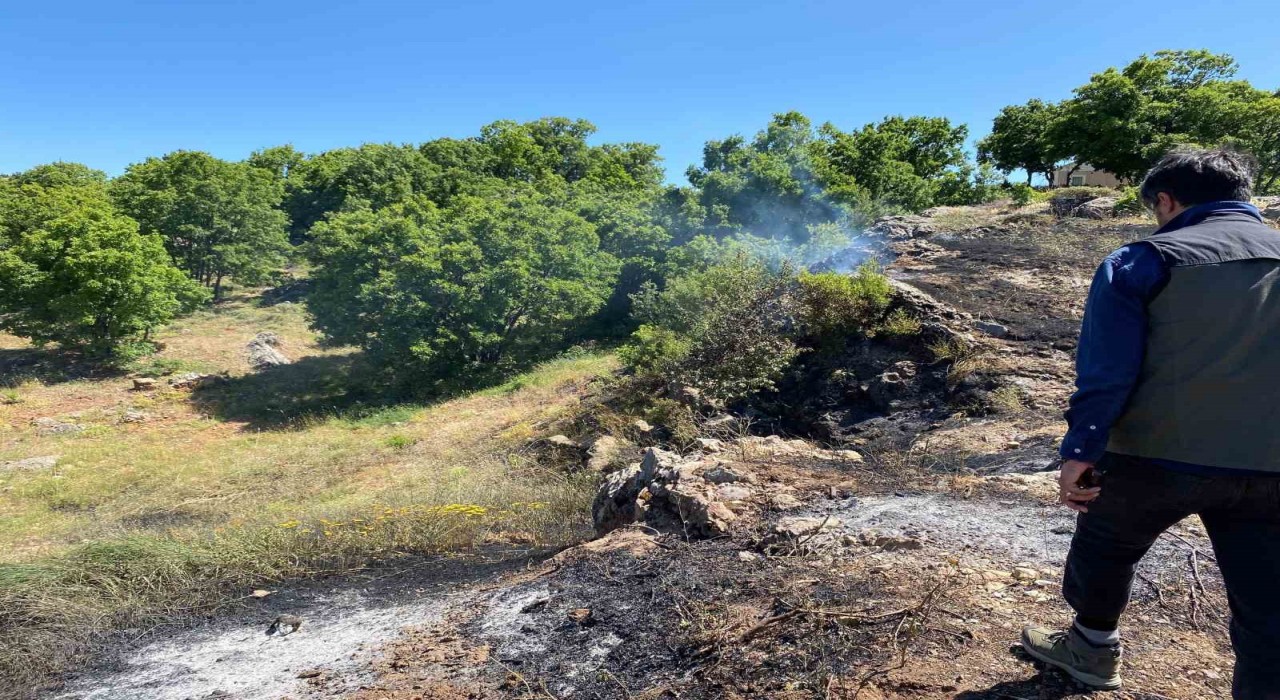 Tuncelide yangın köye sıçramadan engellendi