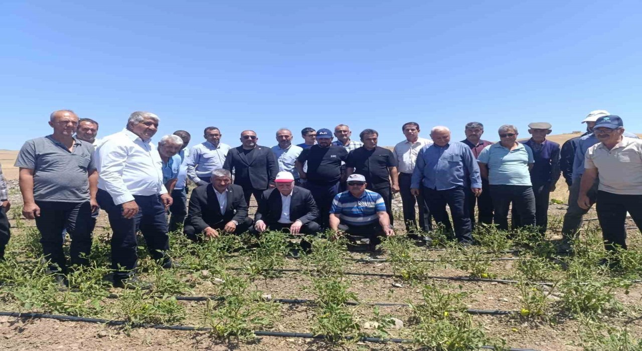 TZOB Başkanı, dolu sonrası zarar gören tarlaları inceledi