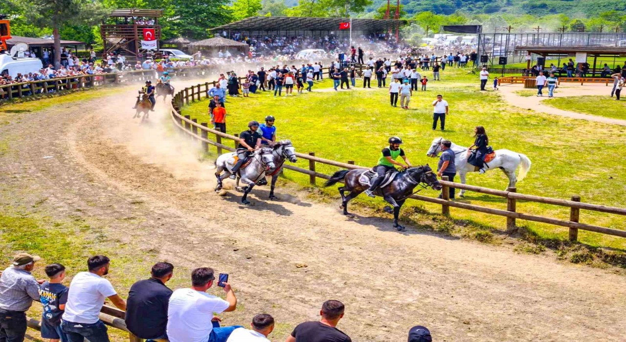 Ünyede rahvan at yarışları heyecanı