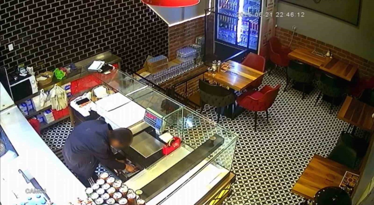 Vanda börekçide hırsızlık kameraya yansıdı