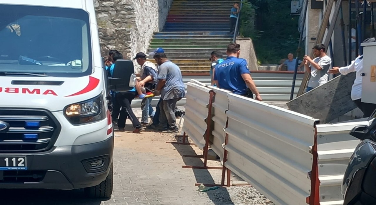 Yüksekten düşen işçi yaraladı