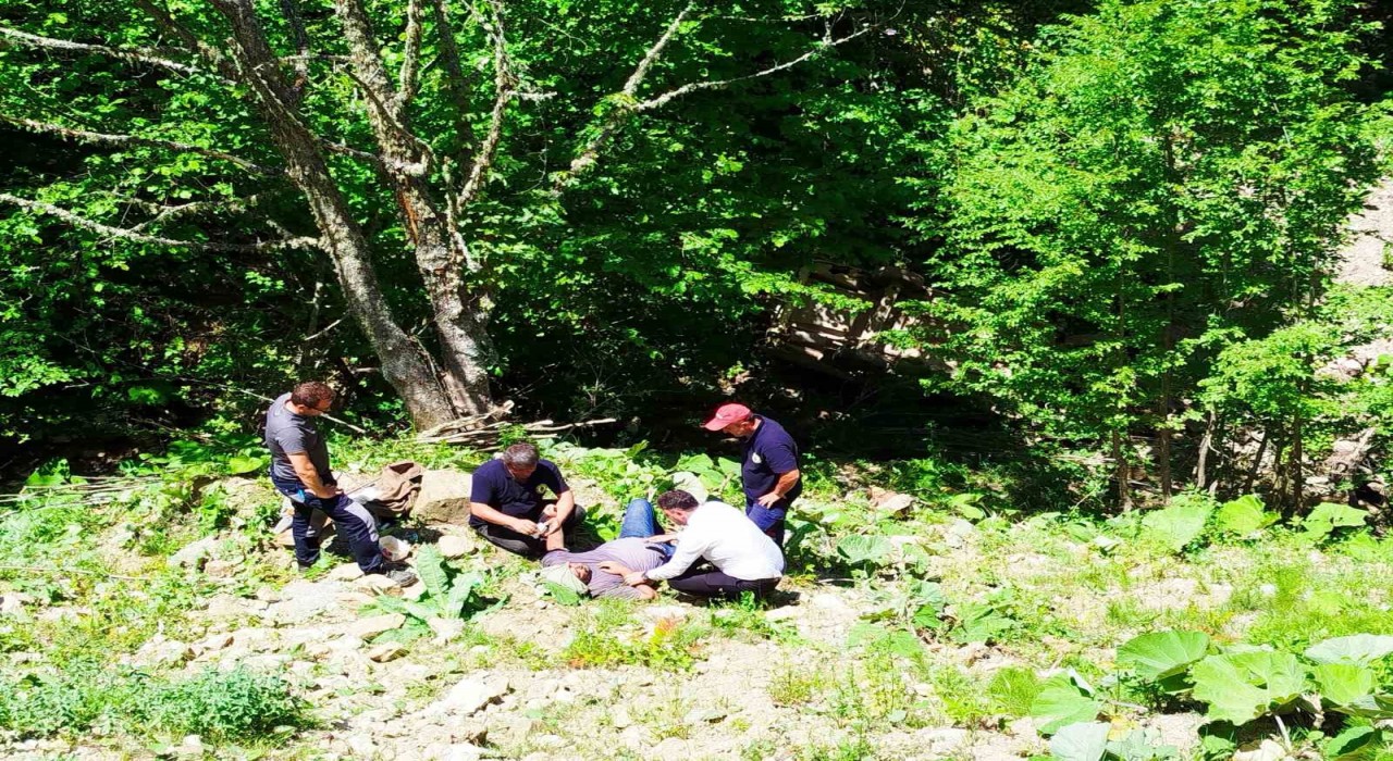 Zonguldakta 80 metreden şarampole devrilen otomobildeki 3 kişi yaralandı