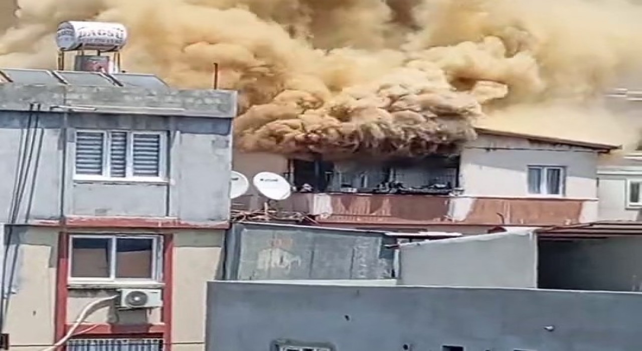 Adanada korkutan ev yangını