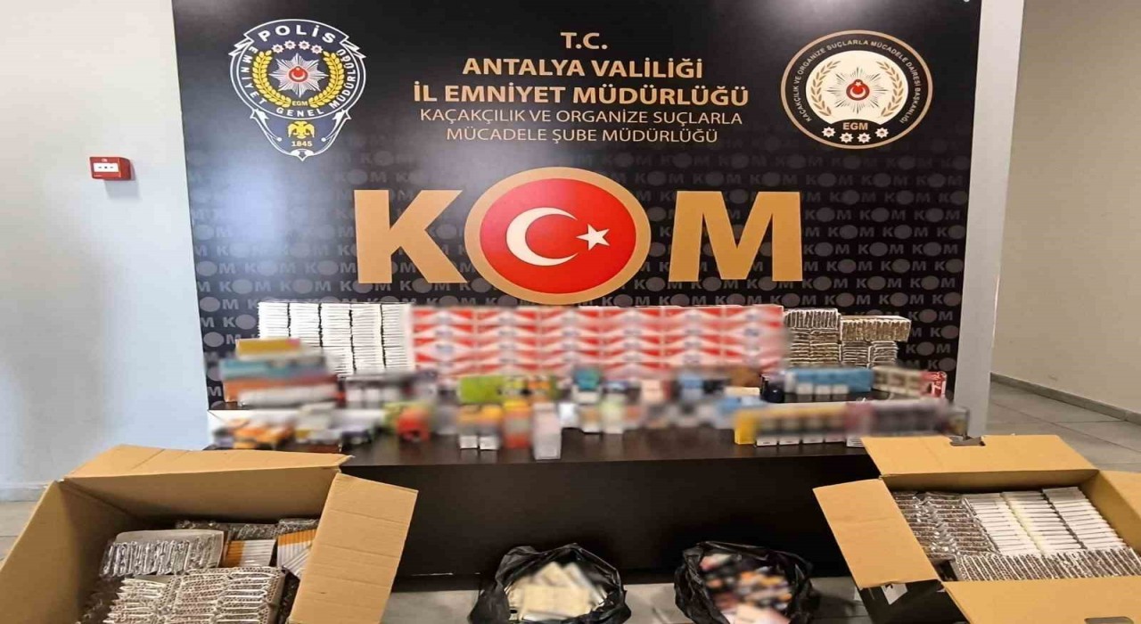 Antalyada 1 haftada kaçakçılık operasyonlarında 12 şüpheliye adli işlem