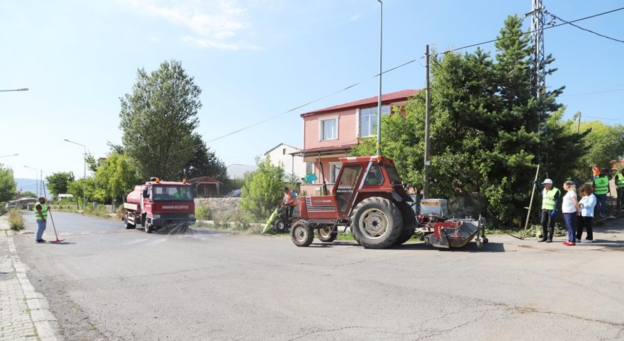 Ardahanda mahallede temizlik ve bakım çalışması