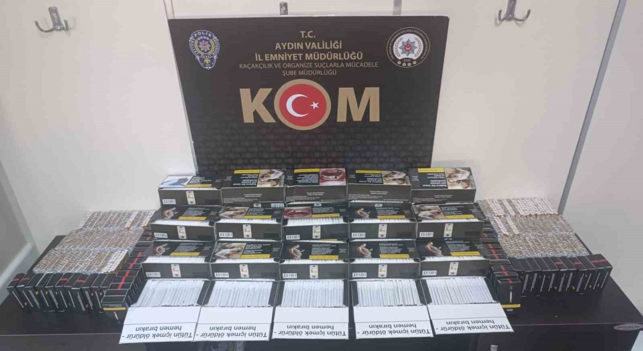 Aydında 13 bin 680 adet doldurulmuş makaron ele geçirildi