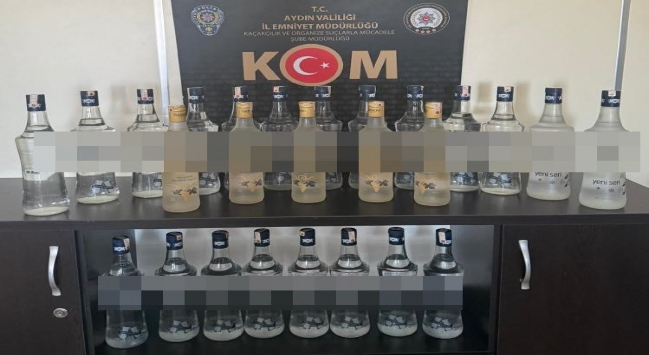 Aydında 25 litre sahte içki ele geçirildi