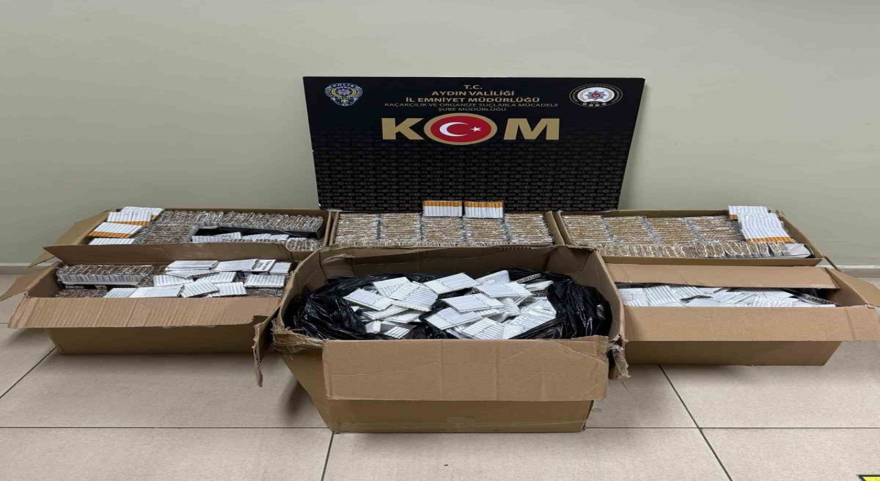 Aydında 63 bin 200 adet tütün doldurulmuş makaron ele geçirildi