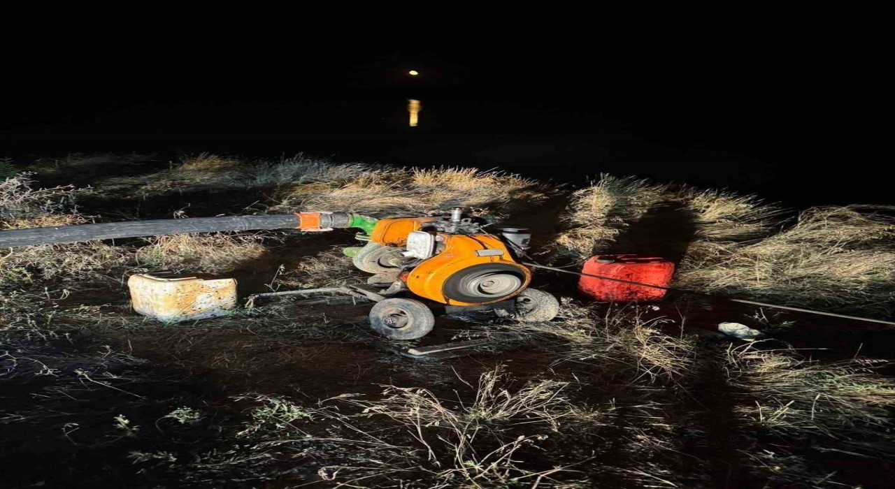 Baraj suyunu kaçak kullanırken yakalandı