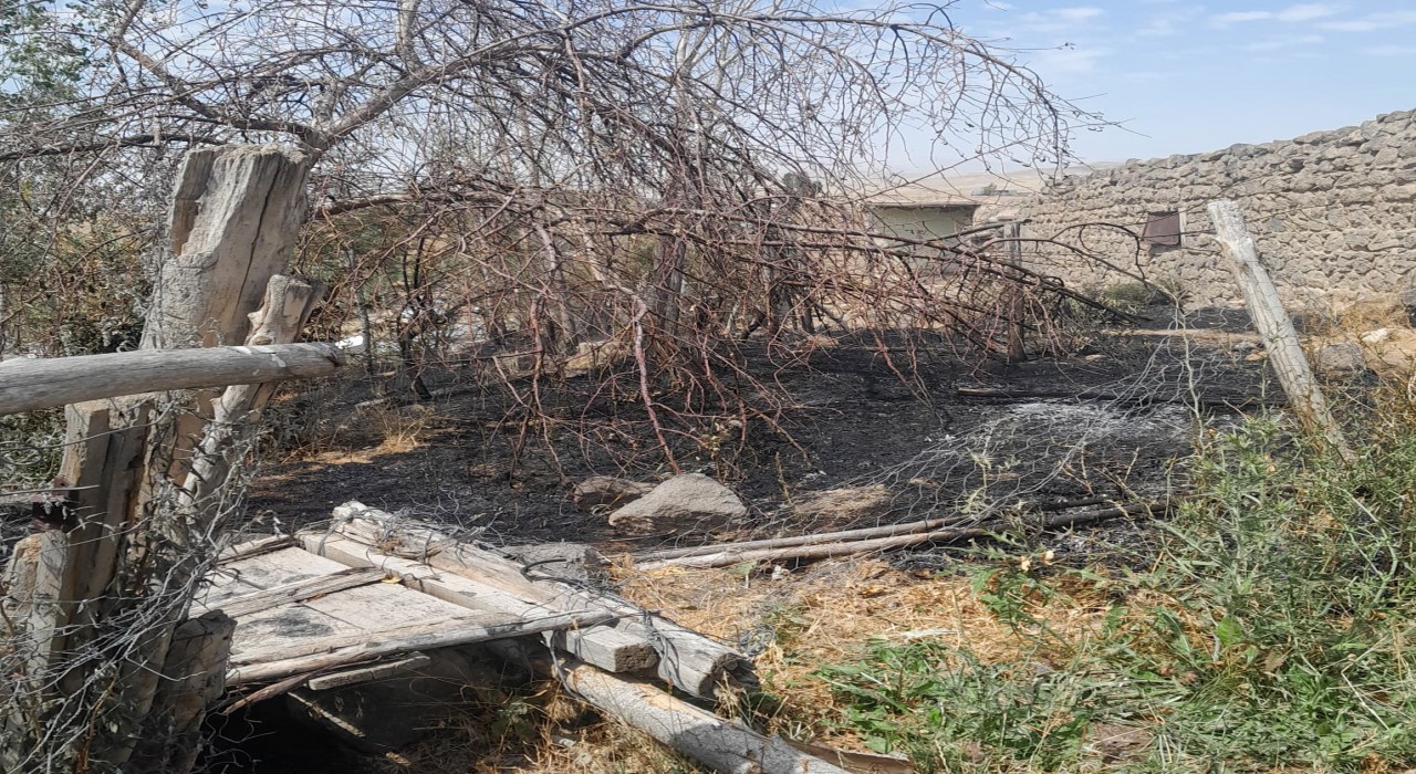 Başkalede korkutan yangın