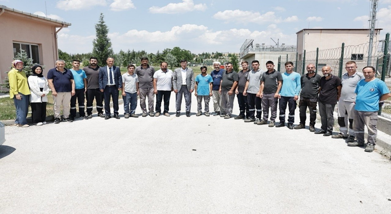Başkan Eyüp Kahveciden Atık Su Arıtma Tesisi personeline teşekkür ziyareti