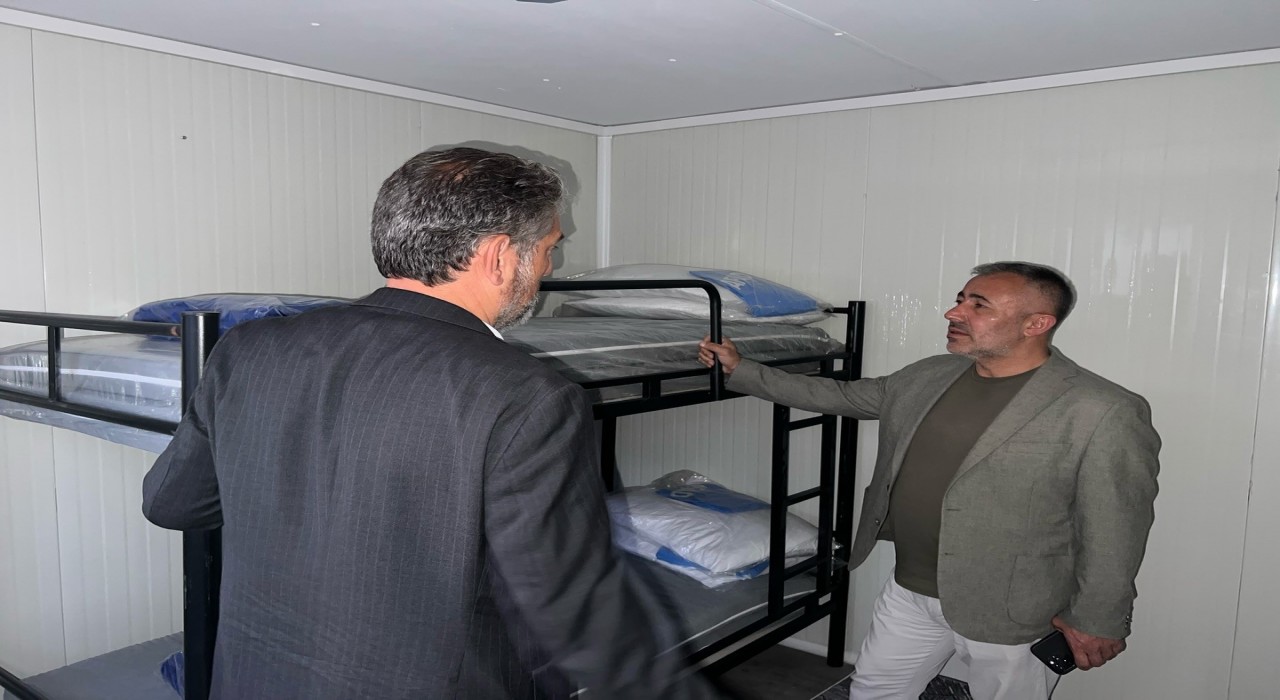 Başkan Yıldırım, konteyner kentlerde incelemelerde bulundu