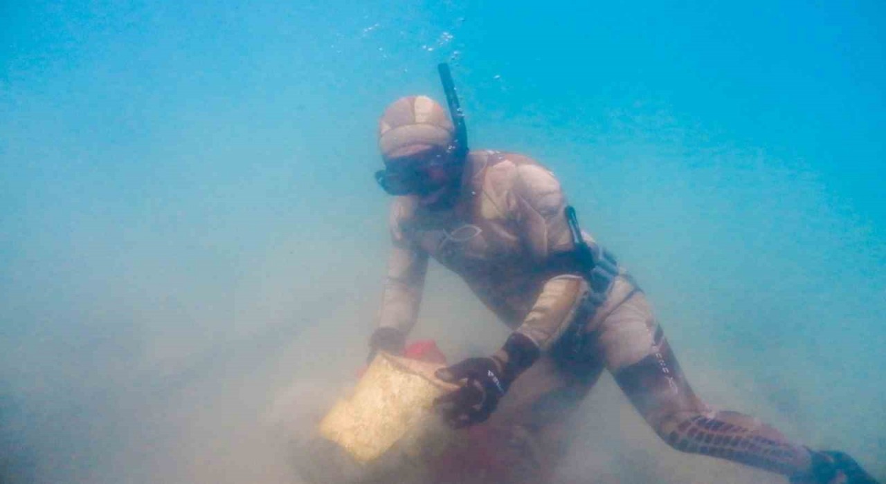 Bodrumun engin maviliğinde temizlik devam ediyor