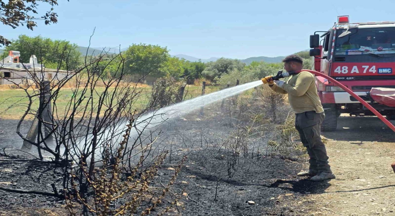 Bozarmut Ovasındaki zirai yangın kısa sürede söndürüldü