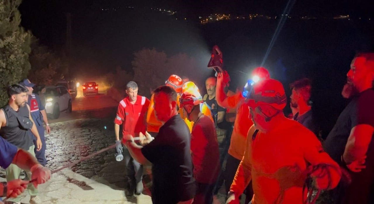 Bursadaki yangına gönüllü geldi, uçurumda can verdi