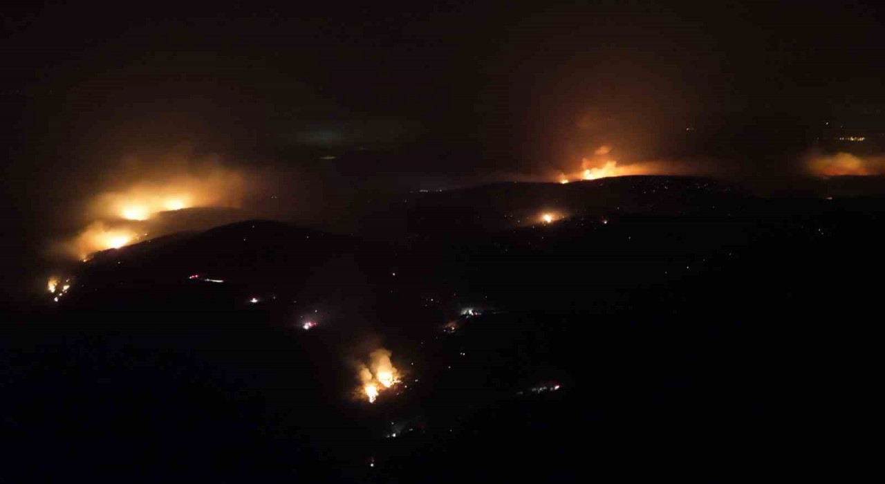Bursadaki yangında alevler etkisini kaybetti...Son durum havadan görüntülendi