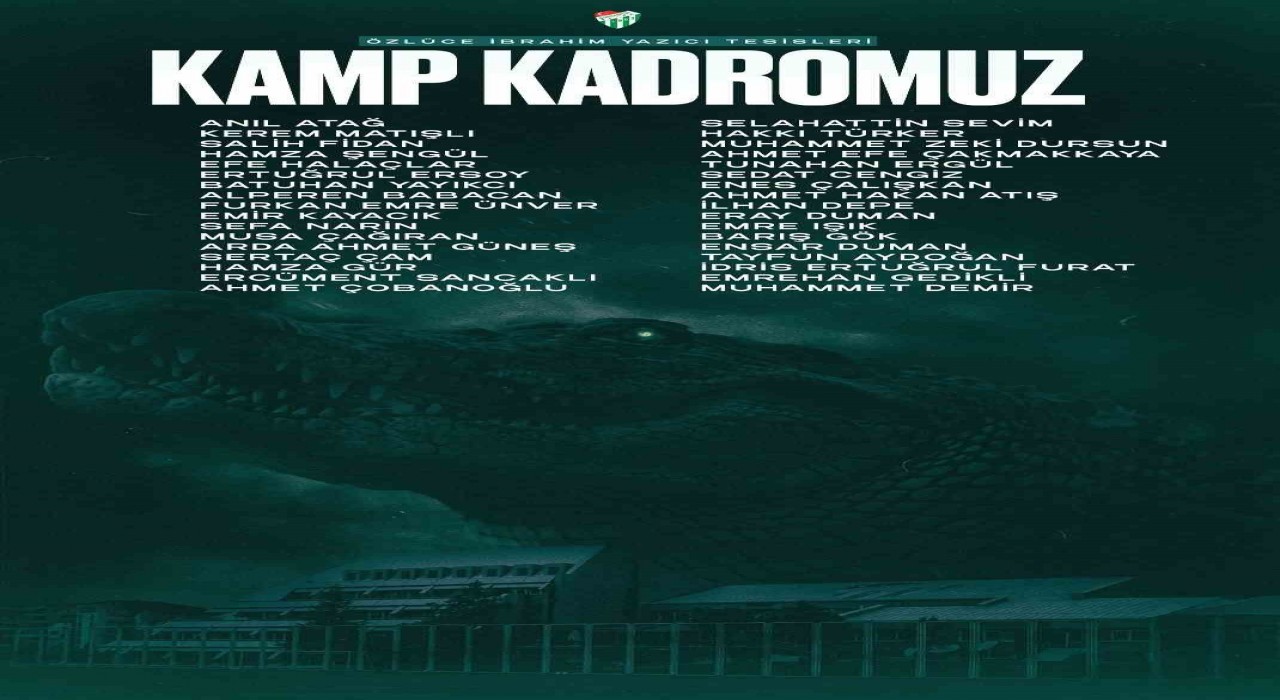 Bursasporun kamp kadrosu belli oldu