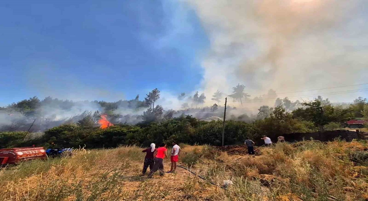 Büyükşehirin dağıttığı yangın tankerleri görevde