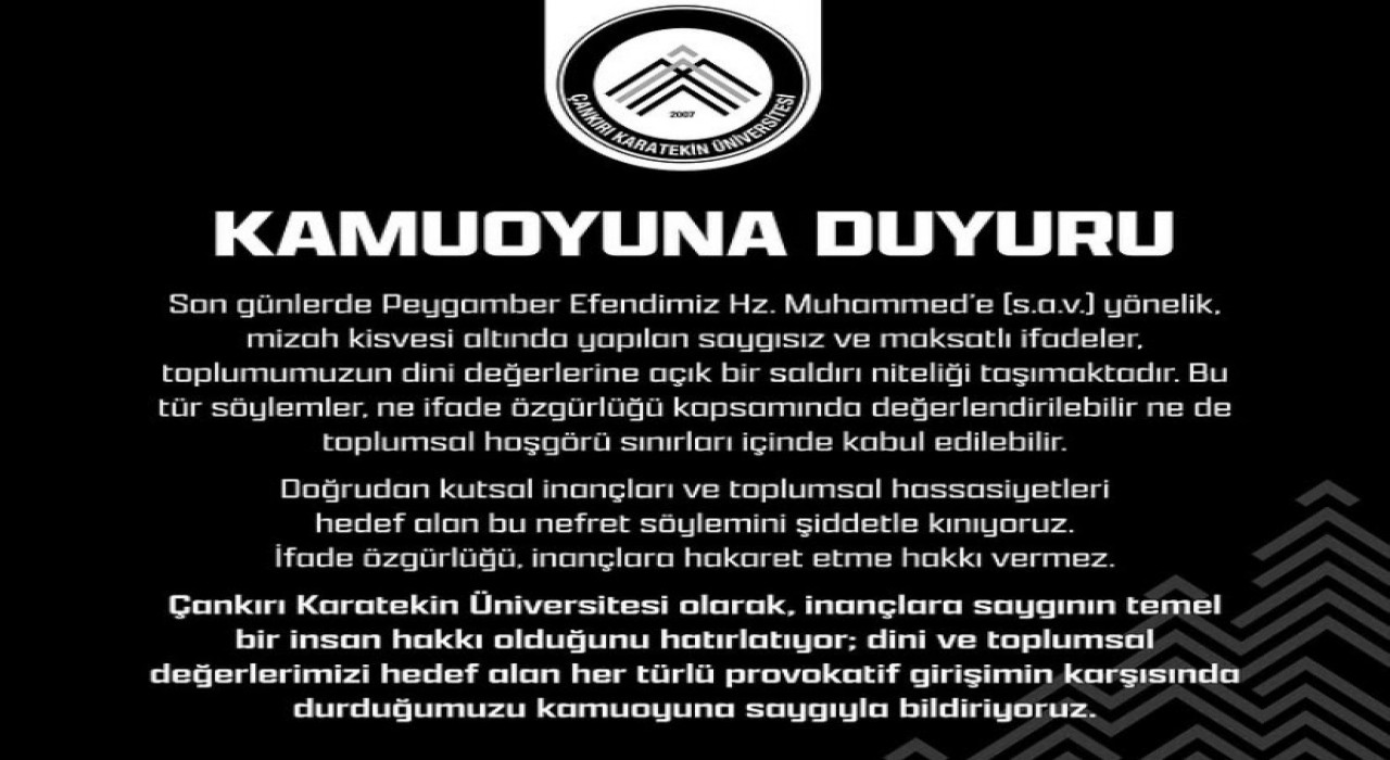 ÇAKÜden Leman dergisine kınama