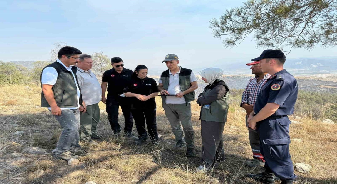 Çalda çıkan orman yangını söndürüldü