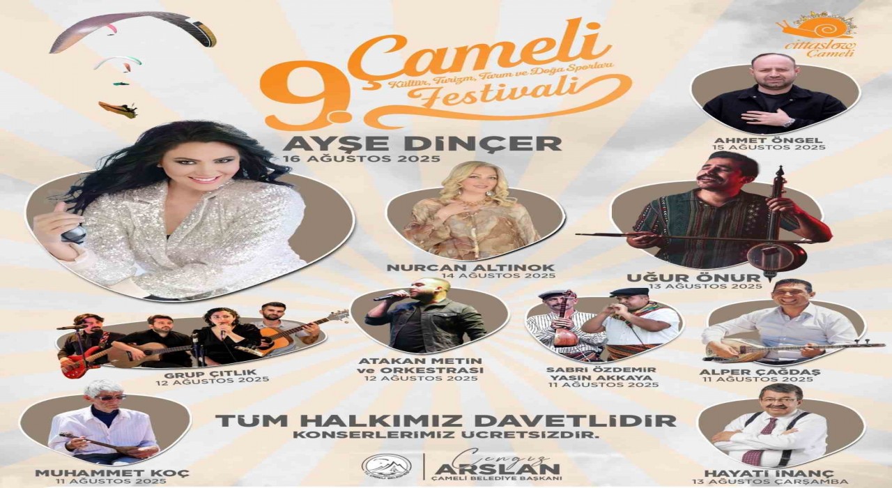 Çamelinde 7 gün sürecek festival coşkusu için geri sayım başladı