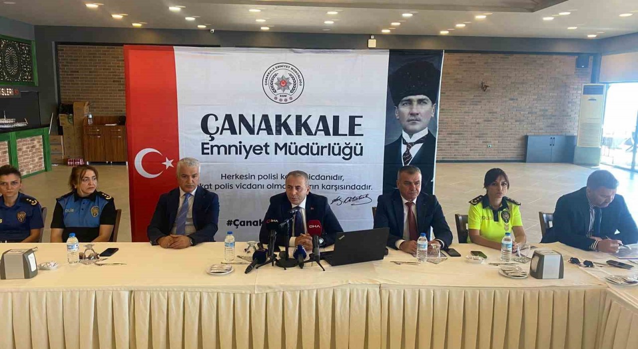 Çanakkalede asayiş olaylarında yüzde 22.8 azalma yaşandı