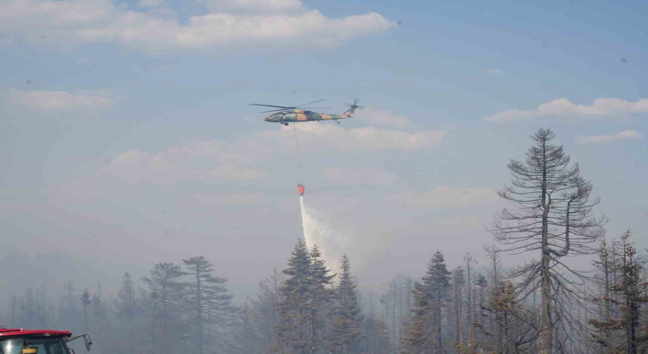 Çankırı Valiliği: Orman yangınına 216 personel ve 7 helikopterle müdahale ediliyor