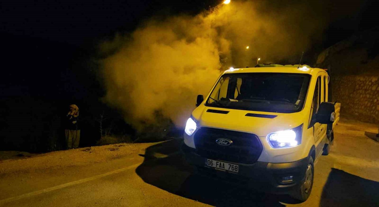 Darendede haşereyle mücadele sürüyor