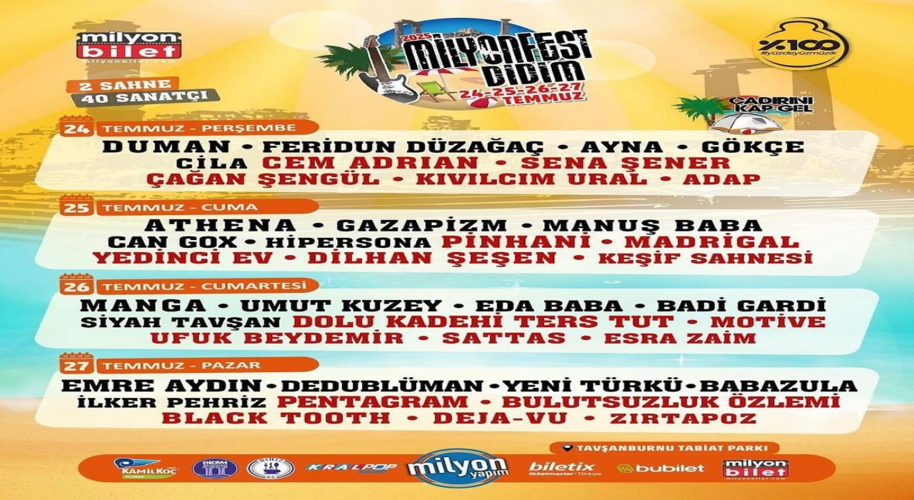 Didim, dört gün boyunca Türkiyenin önde gelen sanatçılarını ağırlayacak