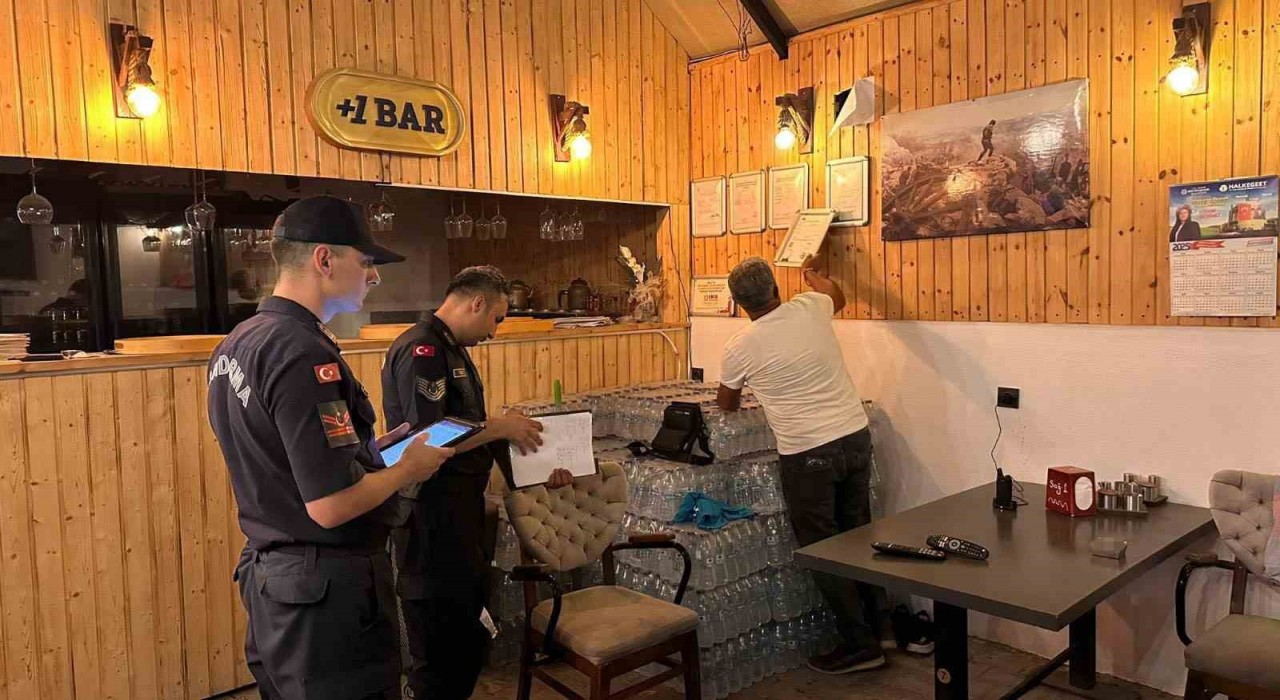 Didimde jandarma ve belediyeden işletmelere sıkı denetim