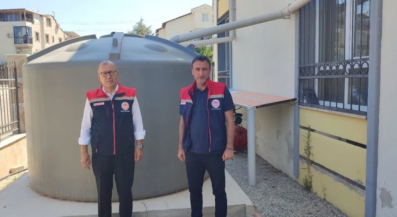 Didimde yağmur suyu hasadı sistemiyle 20 ton su tasarrufu sağlandı