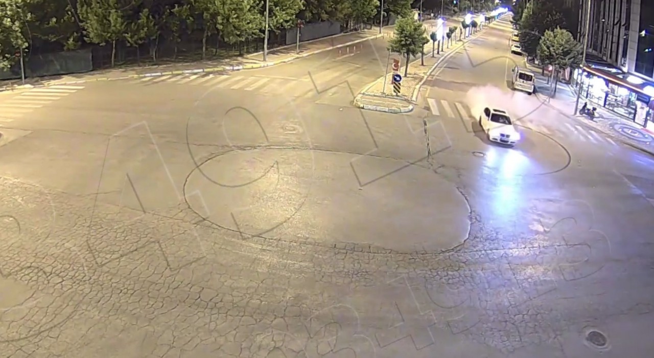 Drift yapan sürücü KGYS kameralarından kaçamadı