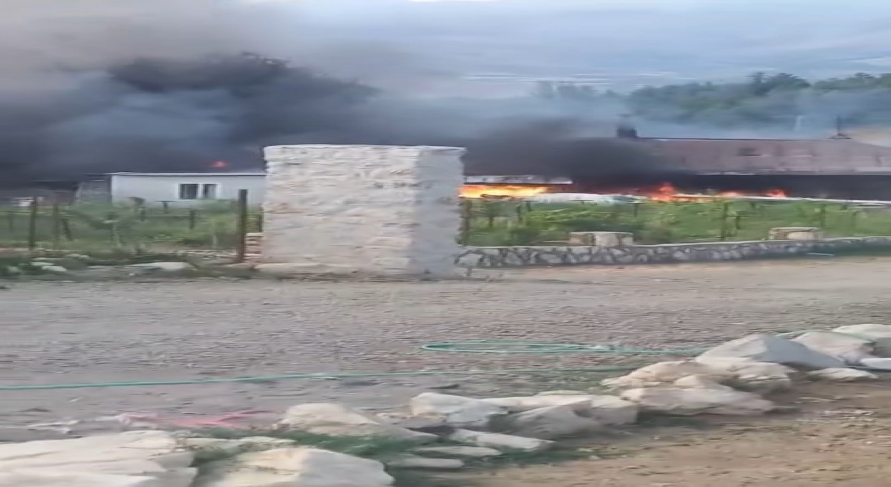 Elazığda ev yangını