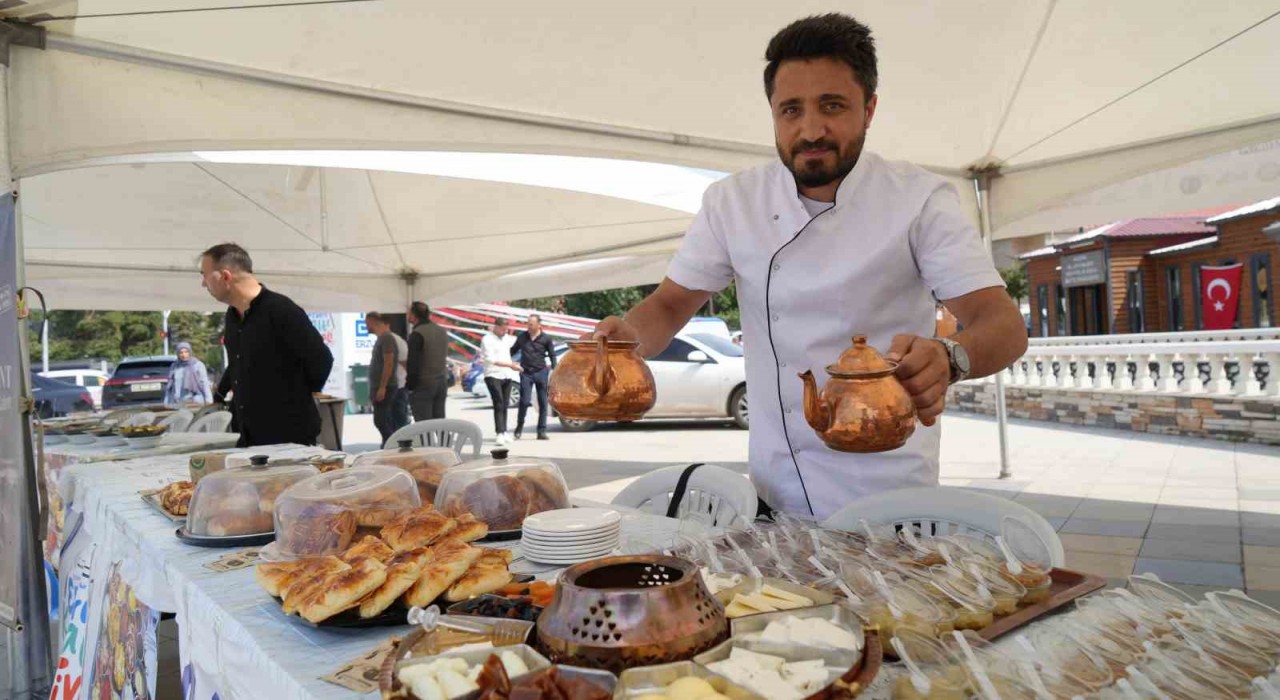 Erzurum Kahvaltı Festivali renkli görüntülere sahne oldu