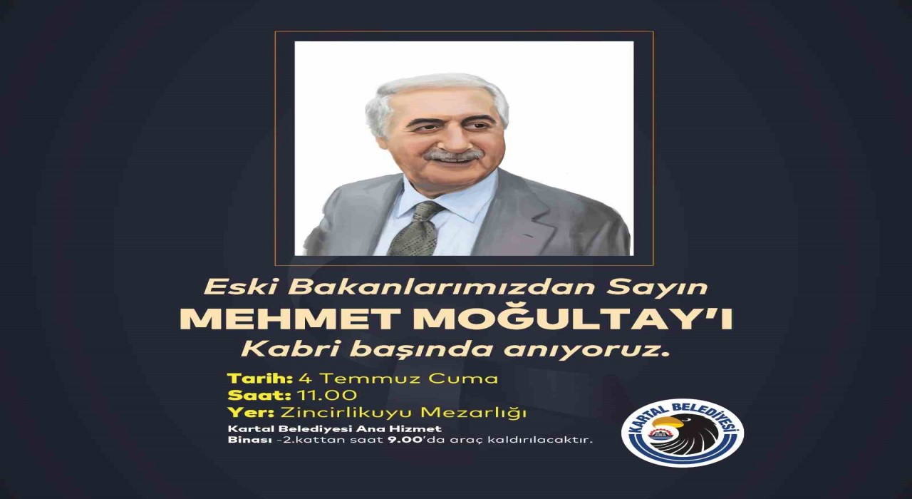 Eski Bakan Mehmet Moğultay vefatının 8inci yılında kabri başında anılacak