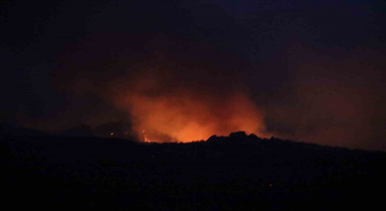 Eskişehirde orman yangınına havadan müdahaleye ara verildi