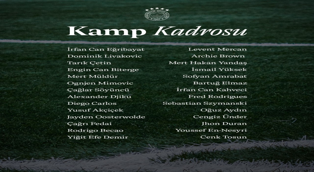 Fenerbahçenin Portekiz kampı kadrosu belli oldu