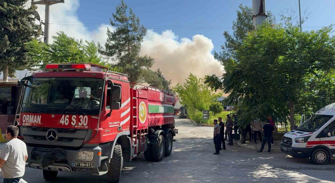 Gaziantepte halı fabrikasında yangın