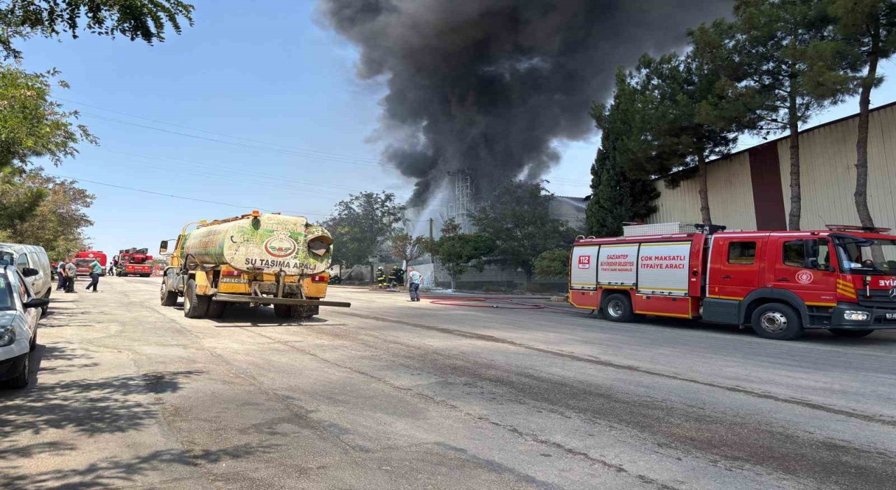 Gaziantepte halı fabrikasında yangın