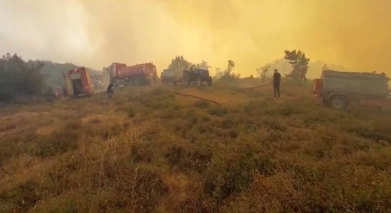 Gebzedeki orman yangınını söndürme çalışmaları sürüyor