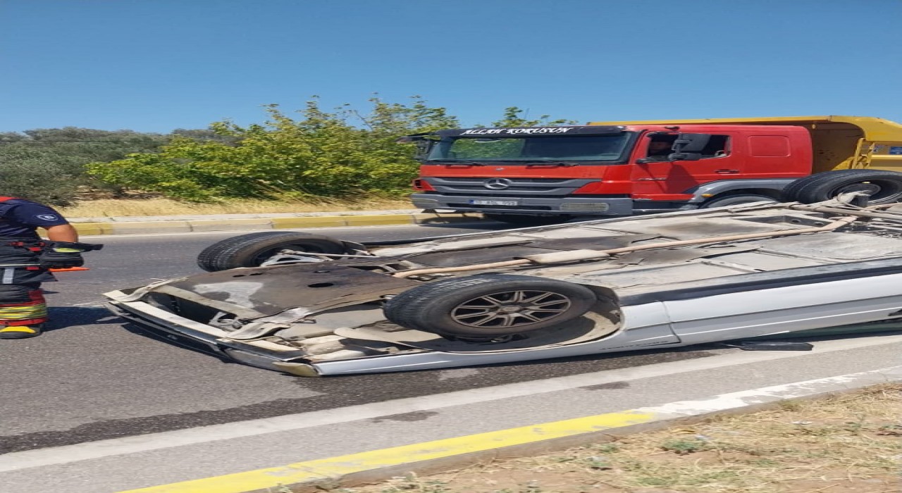 Gömeçte tek taraflı trafik kazası: 1 kişi yaralandı