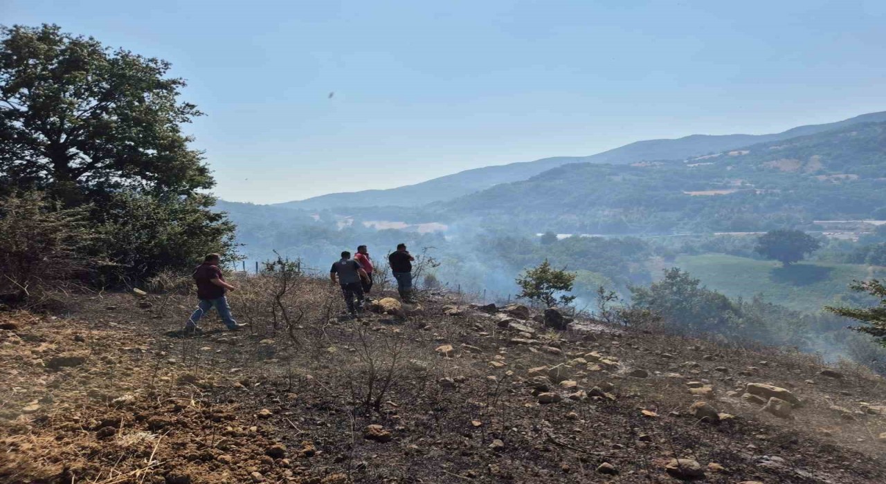 Gönende arazi ve anız yangını söndürüldü