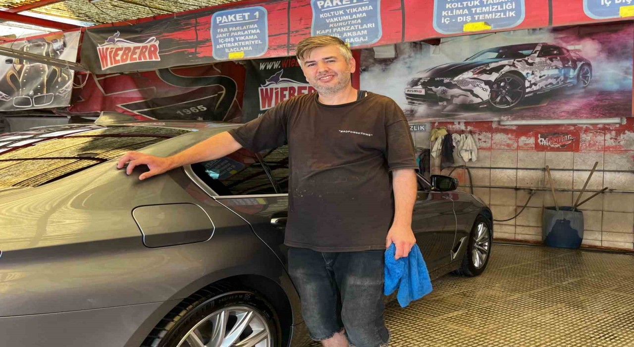 Gurbetçilerin araç yıkamaya sıklığı azaldı