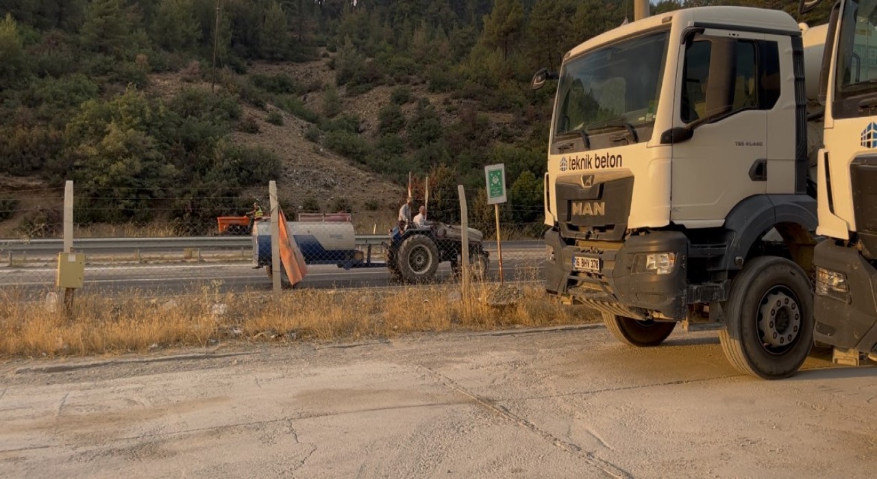 Harmancıktaki orman yangınına beton pompasıyla müdahale eden Ali Yalçın o anları anlattı